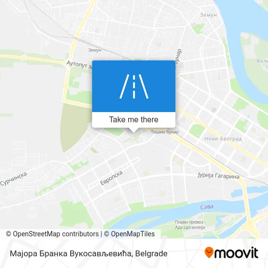 Мајора Бранка Вукосављевића map