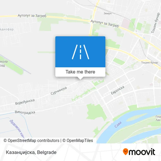 Казанџијска map