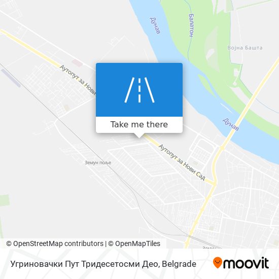 Угриновачки Пут Тридесетосми Део map