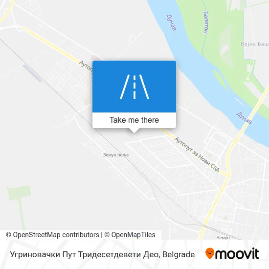 Угриновачки Пут Тридесетдевети Део map