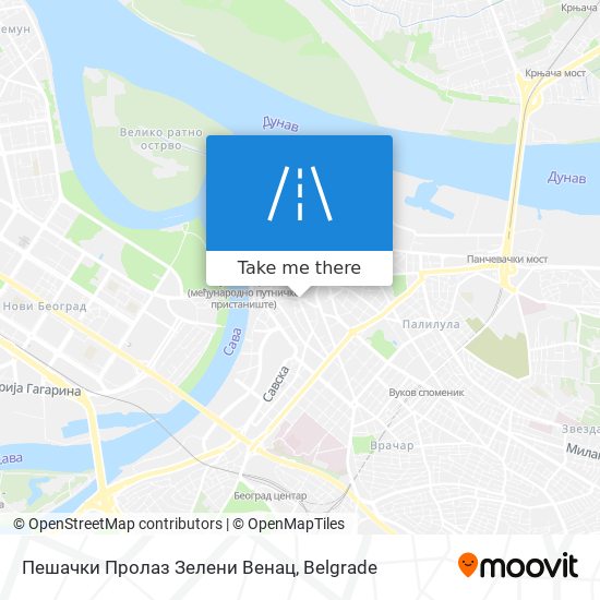 Пешачки Пролаз Зелени Венац map