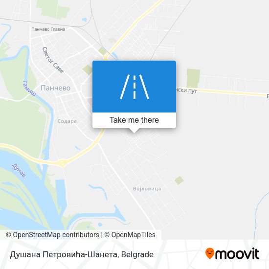 Душана Петровића-Шанета map