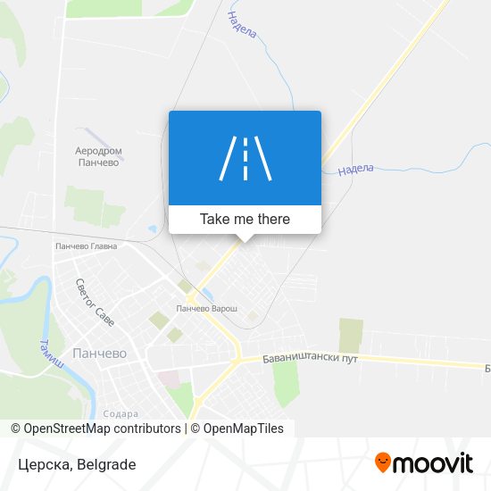 Церска map