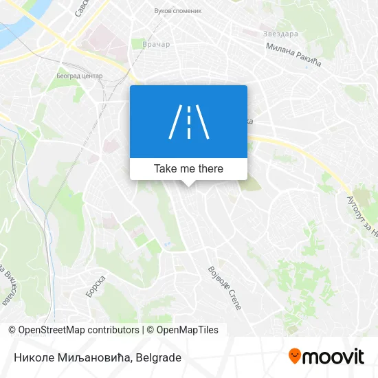 Николе Миљановића map