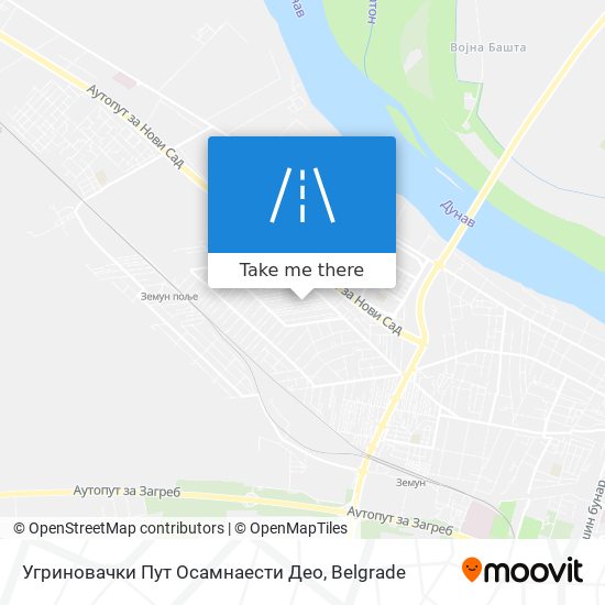 Угриновачки Пут Осамнаести Део map