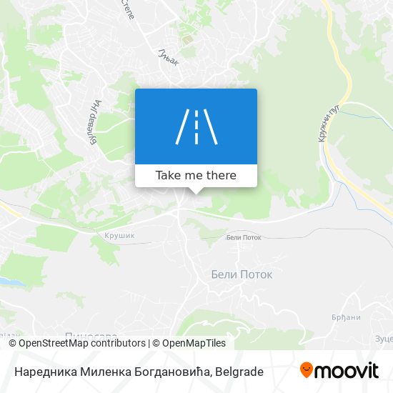 Наредника Миленка Богдановића map