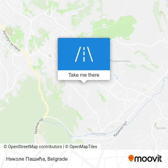 Николе Пашића map