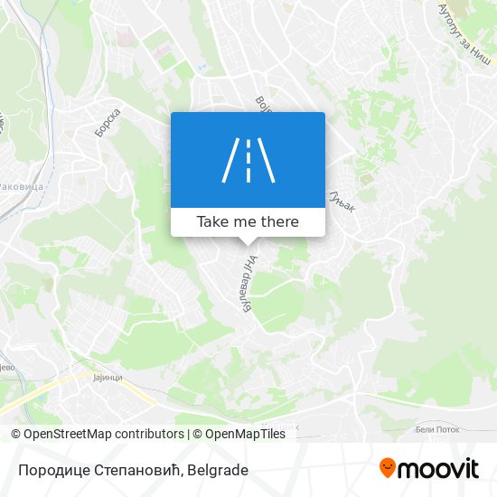 Породице Степановић map