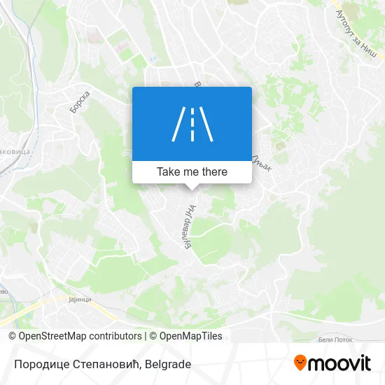 Породице Степановић map