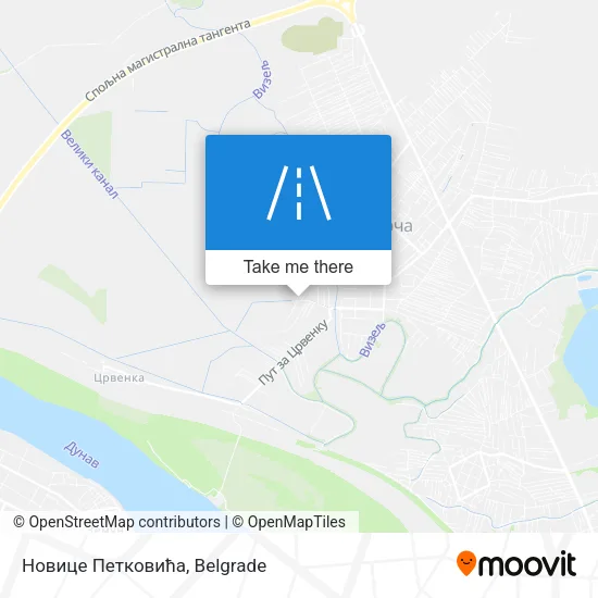 Новице Петковића map