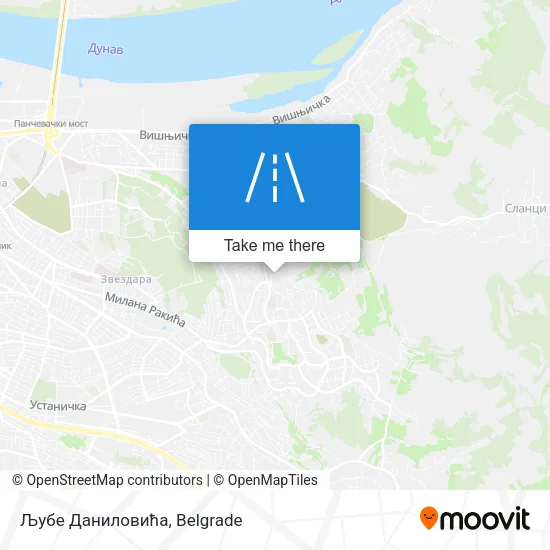 Љубе Даниловића map