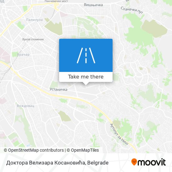 Доктора Велизара Косановића map