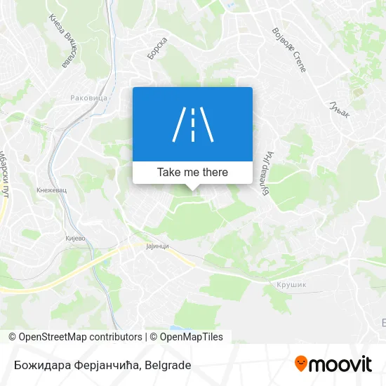 Божидара Ферјанчића map