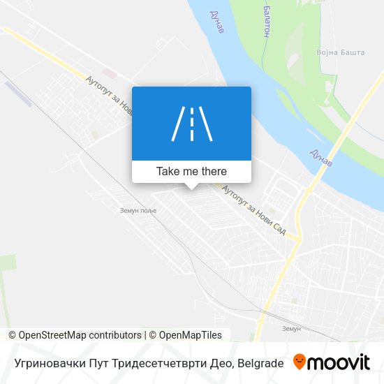 Угриновачки Пут Тридесетчетврти Део map