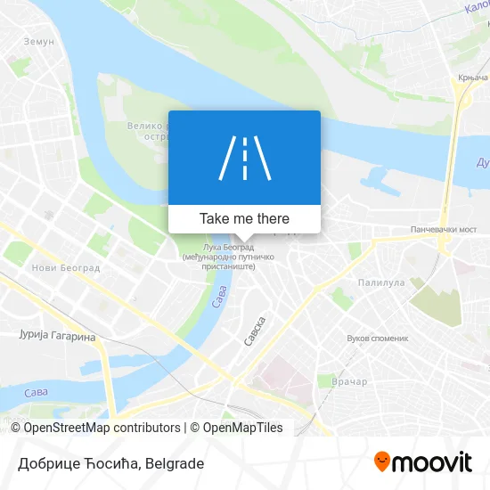 Добрице Ћосића map