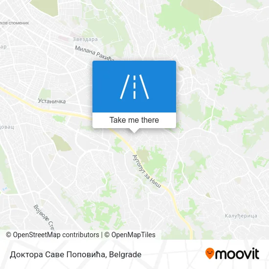 Доктора Саве Поповића map