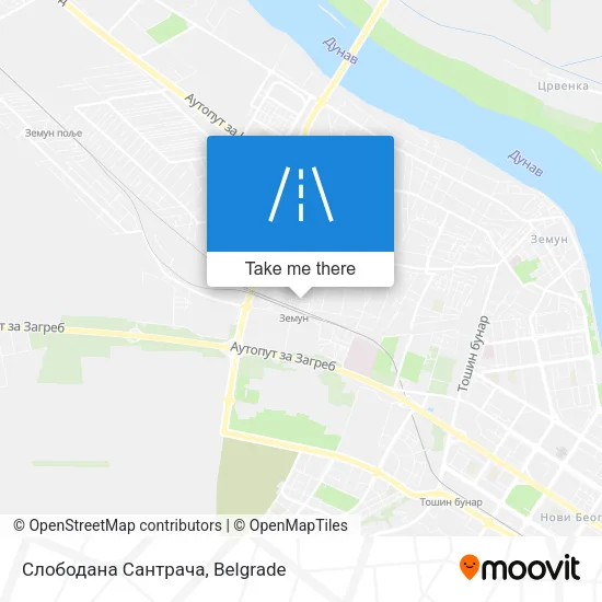 Слободана Сантрача map