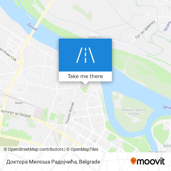 Доктора Милоша Радојчића map