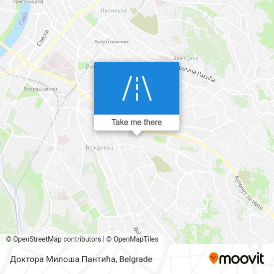 Доктора Милоша Пантића map