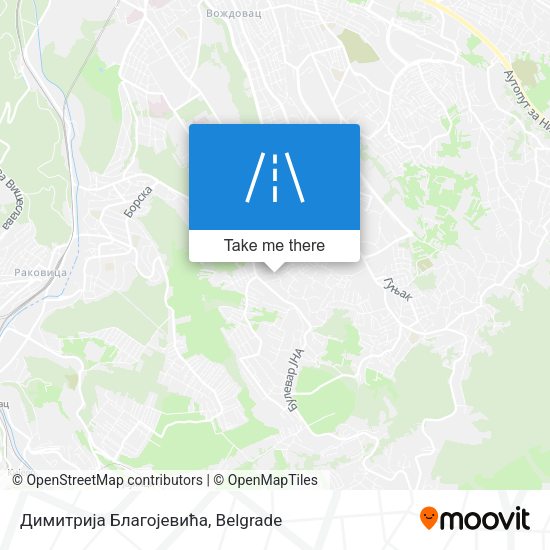 Димитрија Благојевића map