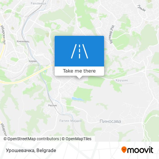 Урошевачка map