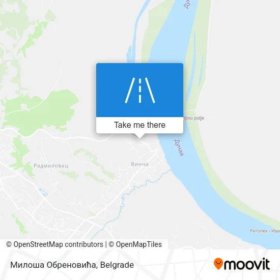 Милоша Обреновића map