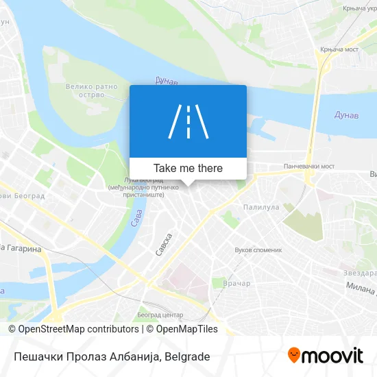 Пешачки Пролаз Албанија map