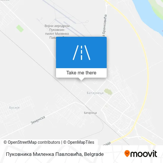 Пуковника Миленка Павловића map