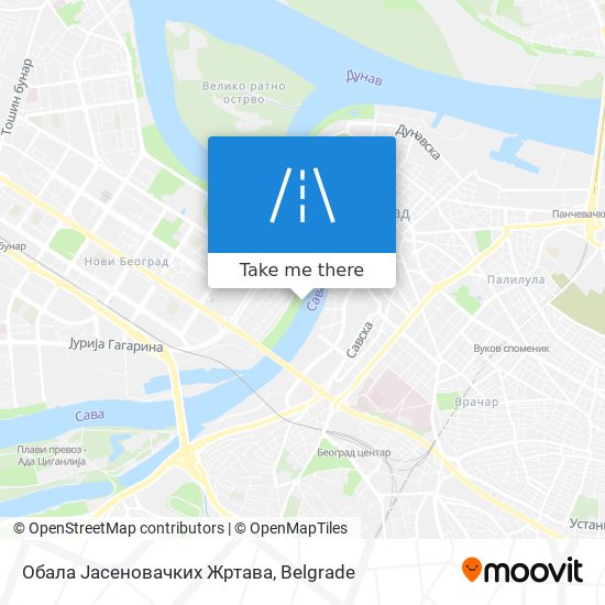 Обала Јасеновачких Жртава map