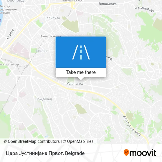 Цара Јустинијана Првог map