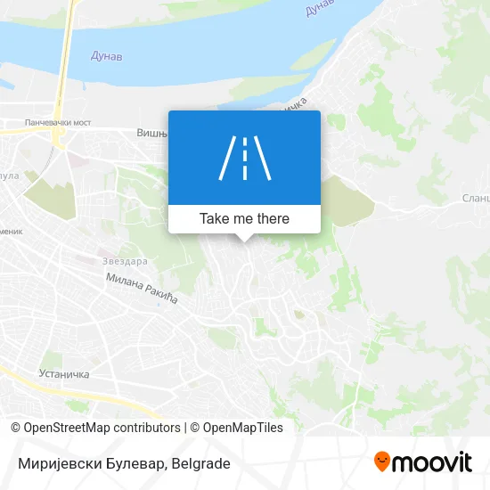 Миријевски Булевар map