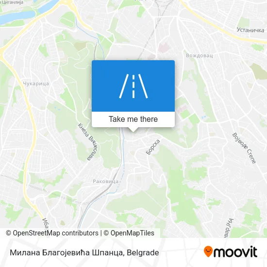 Милана Благојевића Шпанца map