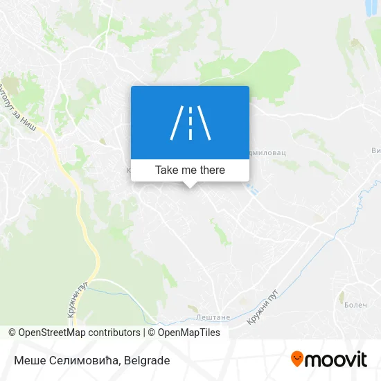 Меше Селимовића map