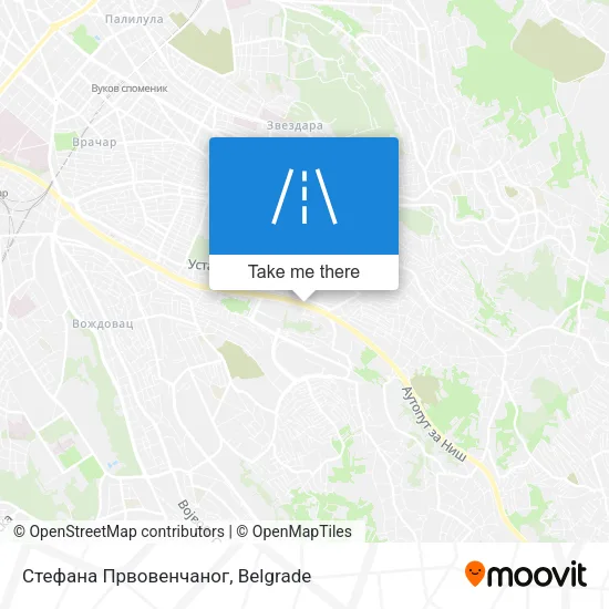 Стефана Првовенчаног map