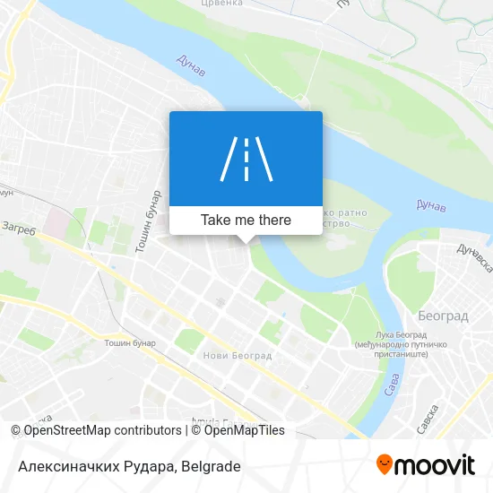 Алексиначких Рудара map