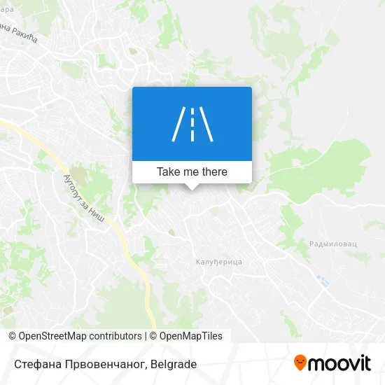 Стефана Првовенчаног map