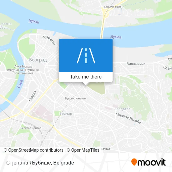 Стјепана Љубише map