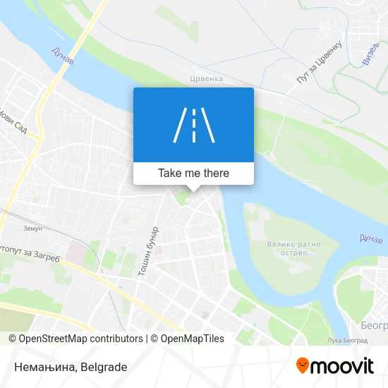 Немањина map