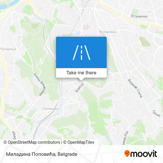 Миладина Поповића map