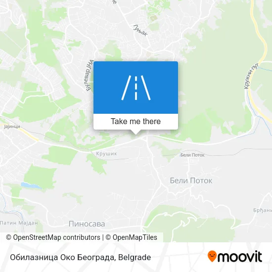 Обилазница Око Београда map