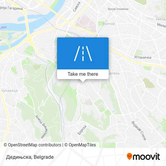 Дедињска map