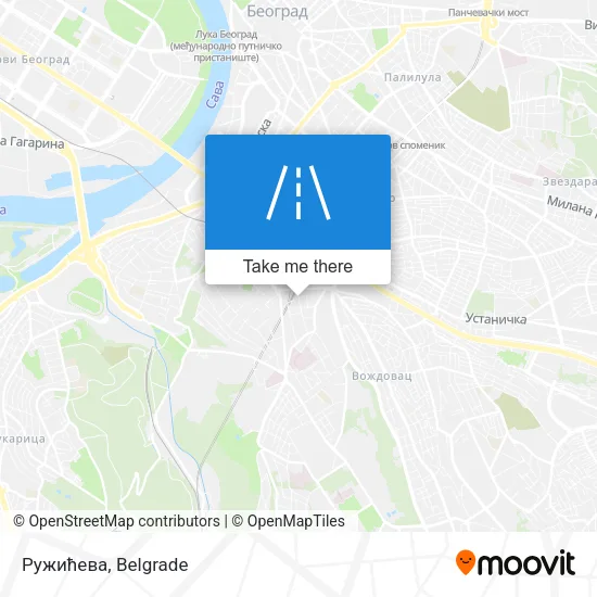 Ружићева map