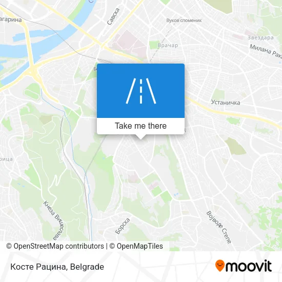 Косте Рацина map