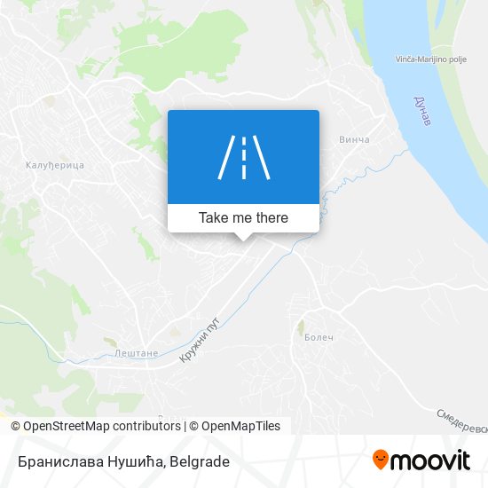 Бранислава Нушића map