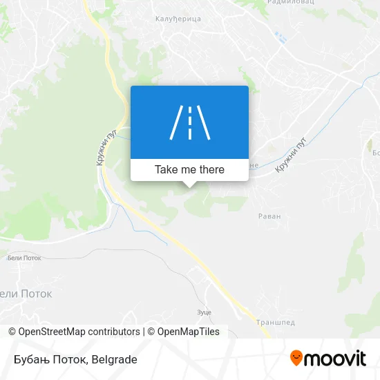 Бубањ Поток map