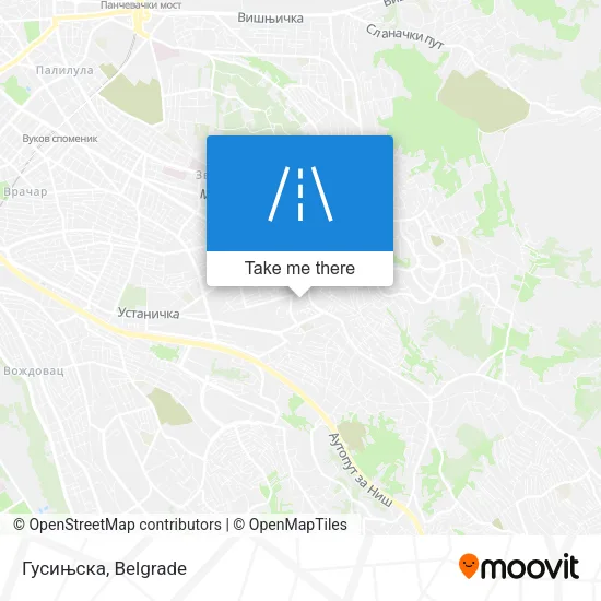 Гусињска map
