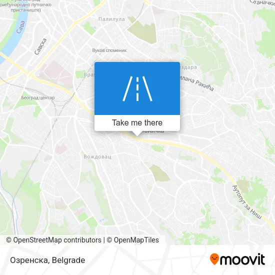 Озренска map