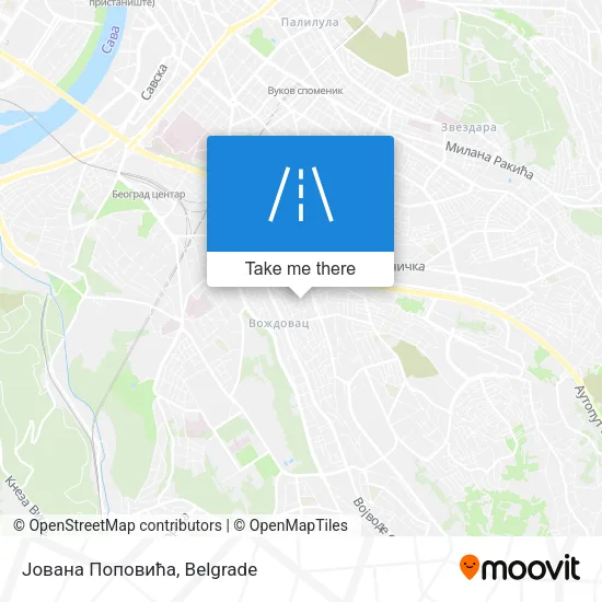 Јована Поповића map