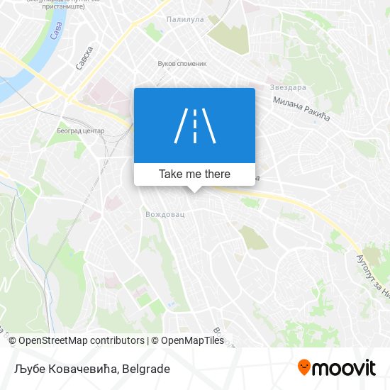 Љубе Ковачевића map