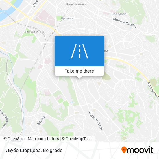 Љубе Шерцера map